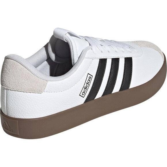 NWT adidas Women's VL Court 3.0 Sneaker ,white/black/grey -SZ 8 - Picture 4 of 6